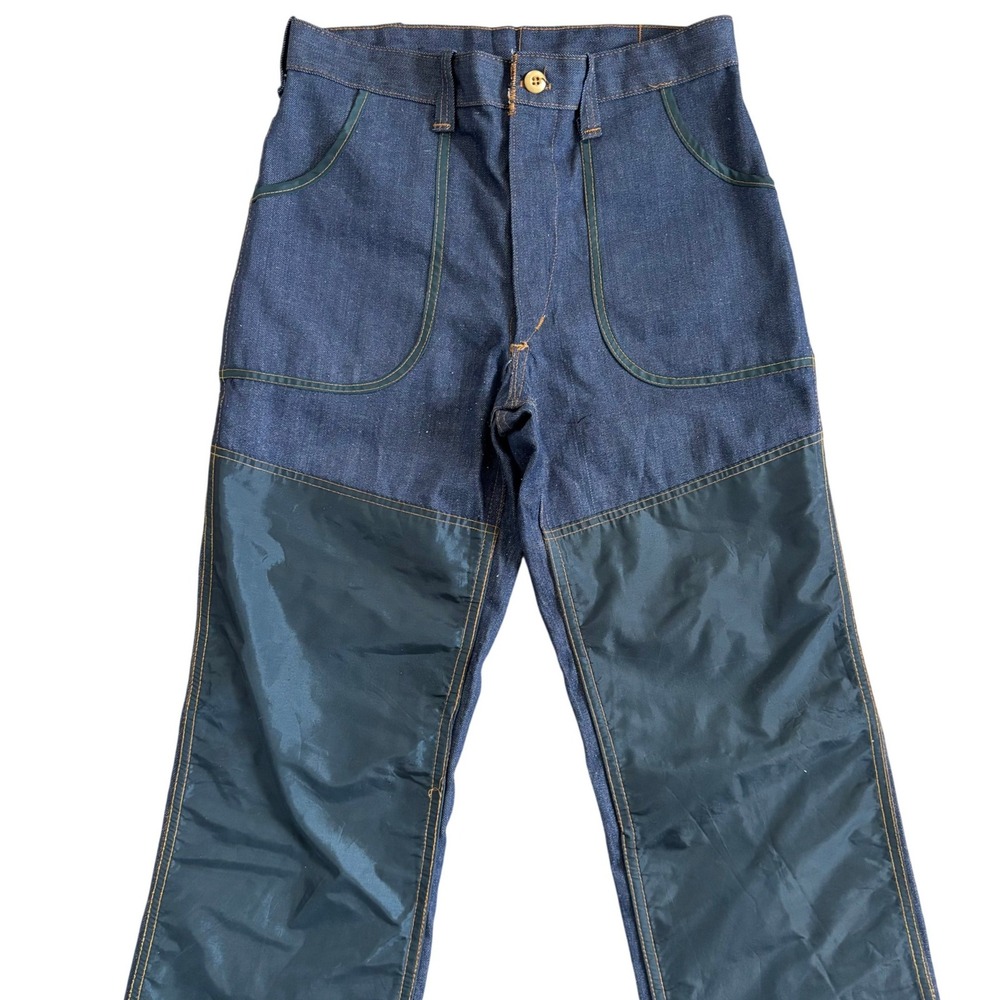 Vtg 80s Outdoor‎ Adventures Hunting Pants Sz 34X30 Water Repellent Brush Guard - Picture 2 of 7